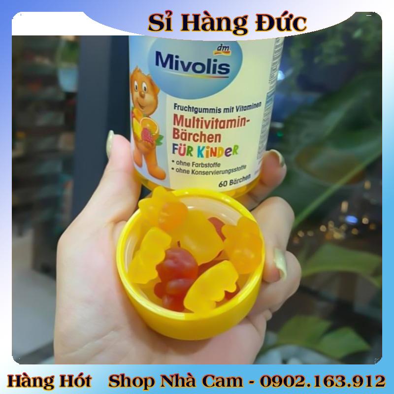 Kẹo Gấu Bổ Sung Vitamin Tổng Hợp Cho Trẻ Mivolis, Vị Trái Cây, 60 Viên - Nội Địa Đức Đủ Bill