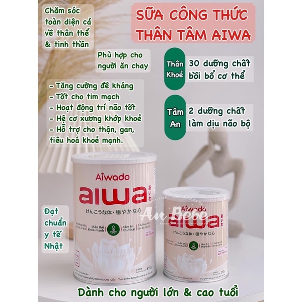 Sữa bột Aiwa lon 350g chính hãng