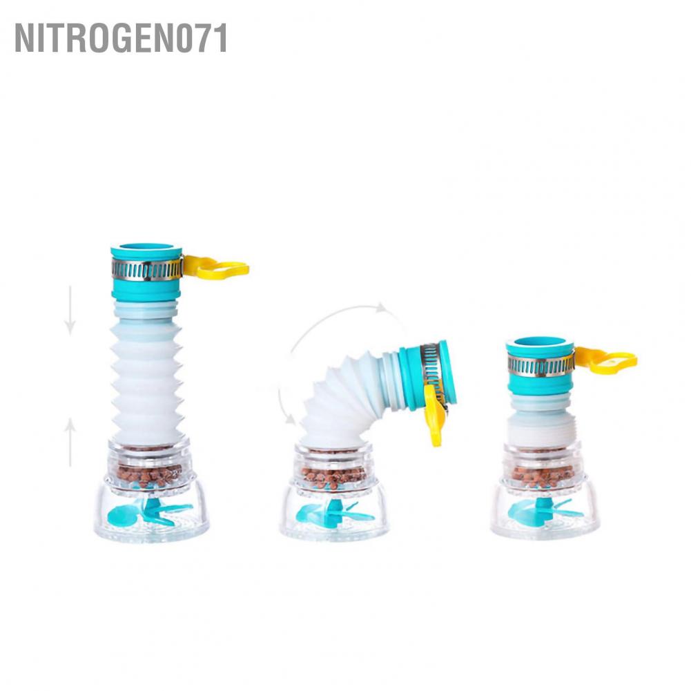 Nitrogen071 Telescopic Water Saving Nozzle Filter Faucet Antisplash Sprinkler Kitchen Purifier with Buckle Design