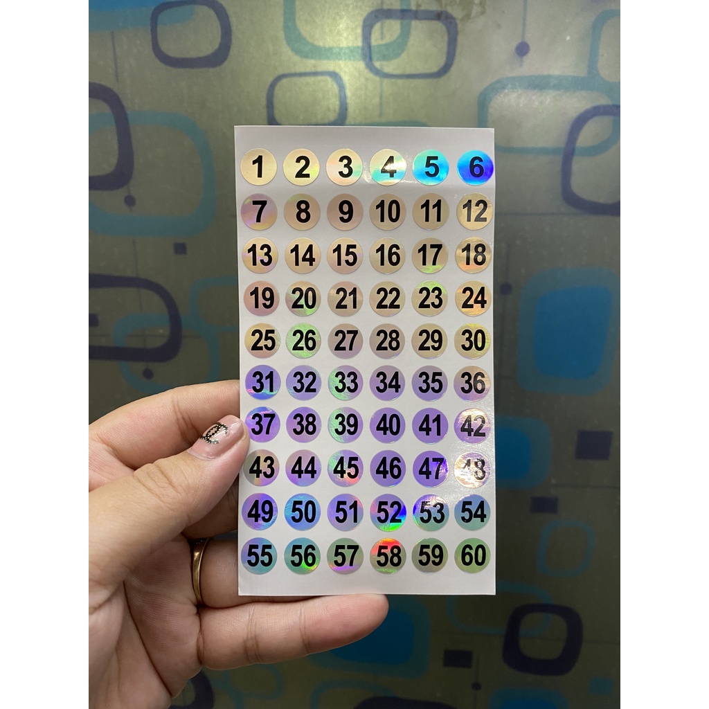 DECAL SỐ DÁN CHAI SƠN, MÃ DÁN NẮP, TEM SỐ PHÂN LOẠI THỨ TỰ, MÀU SẮC