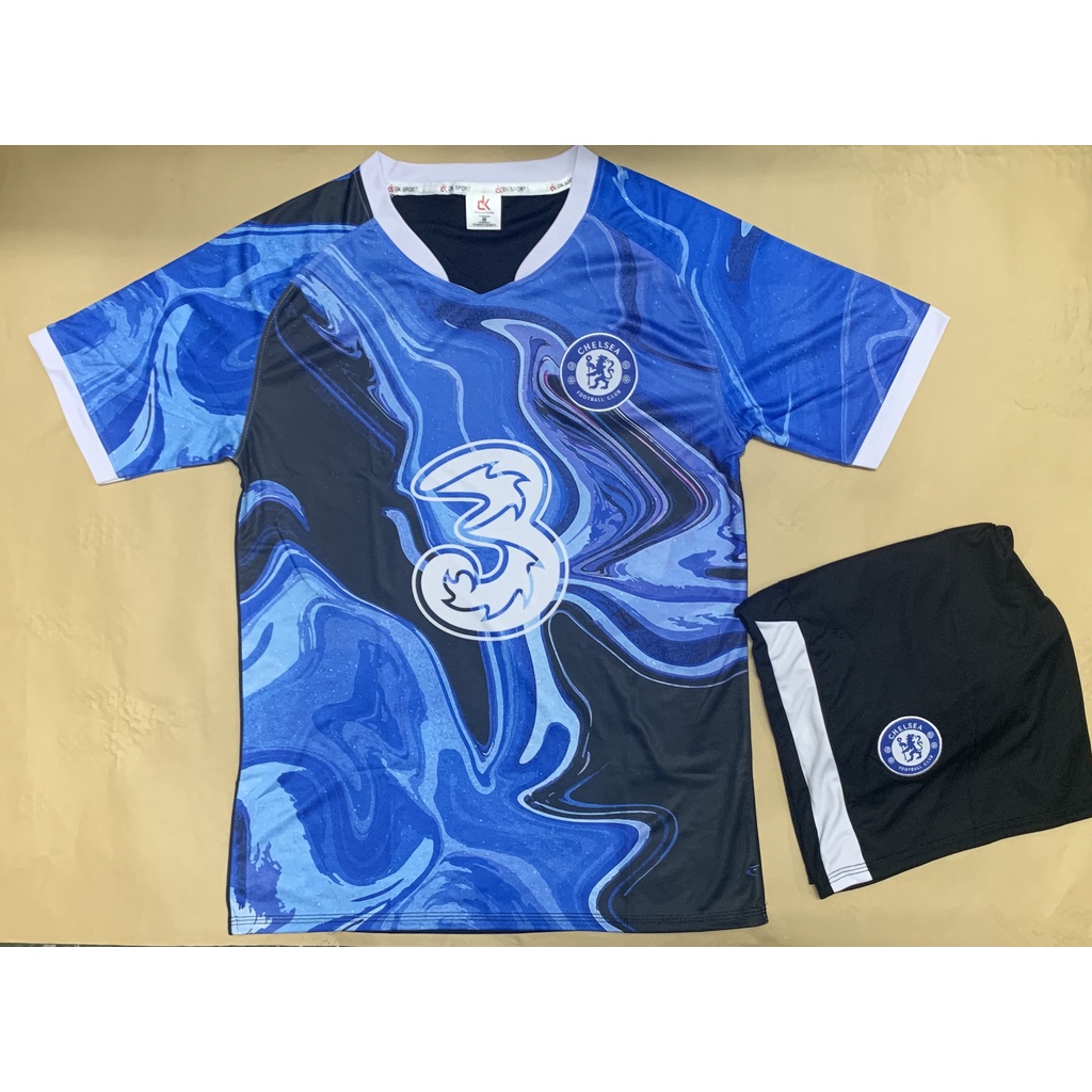 Áo Đá Bóng Clb Chelsea Mùa Giải 22-23 Chất Liệu Vải Thái Cao Cấp Thoáng Mát Thấm Hút Mồ Hôi Chuẩn Thi Đấu Bóng Đá