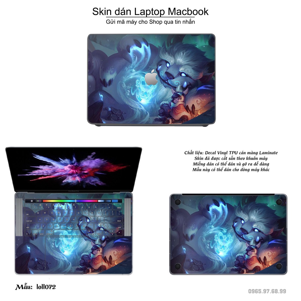 Skin dán Macbook mẫu Liên Minh Huyền Thoại (đã cắt sẵn, inbox mã máy cho shop)