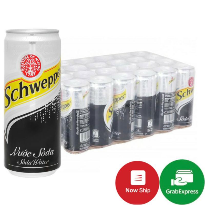 nước Soda water schweppes 24x320ml [Date xa]- đồ pha chế