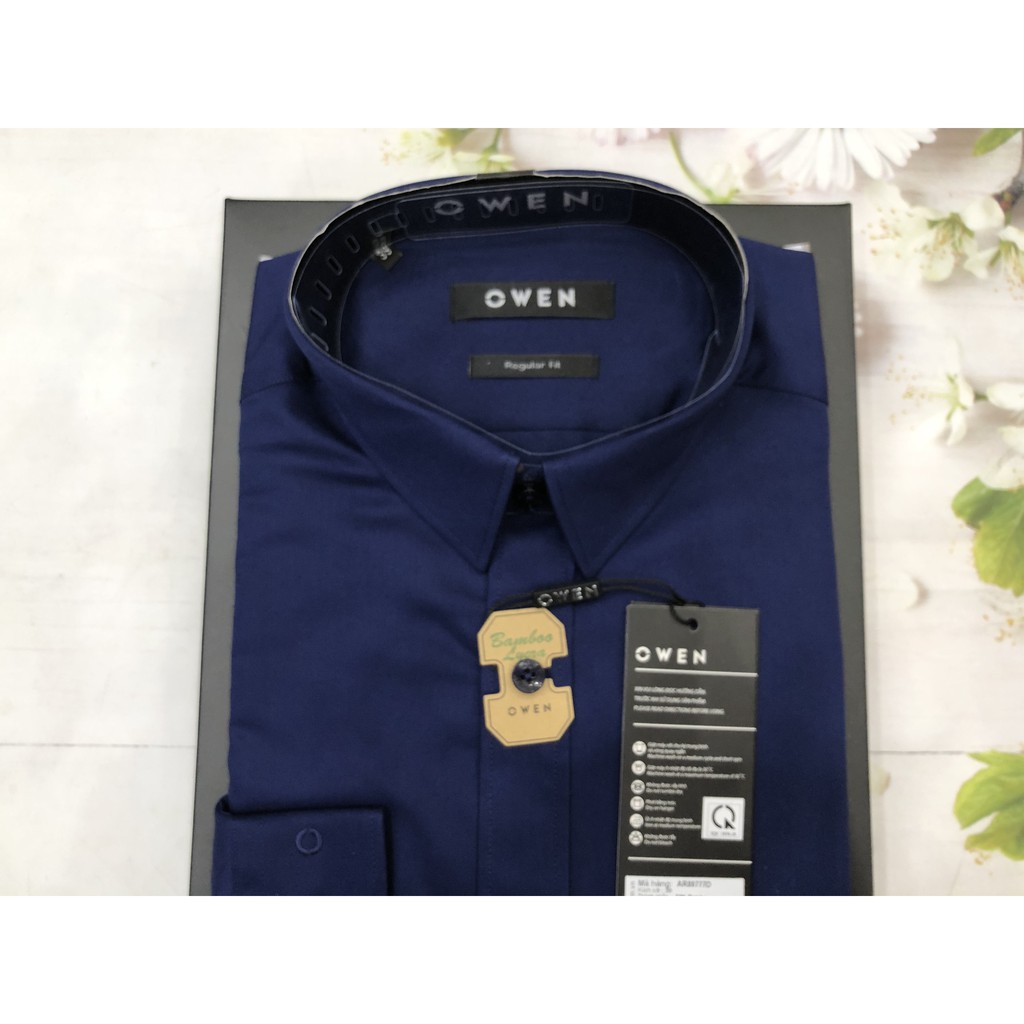 ÁO SƠ MI NAM DÀI TAY OWEN XANH TÍM THAN AR80777 | BigBuy360 - bigbuy360.vn