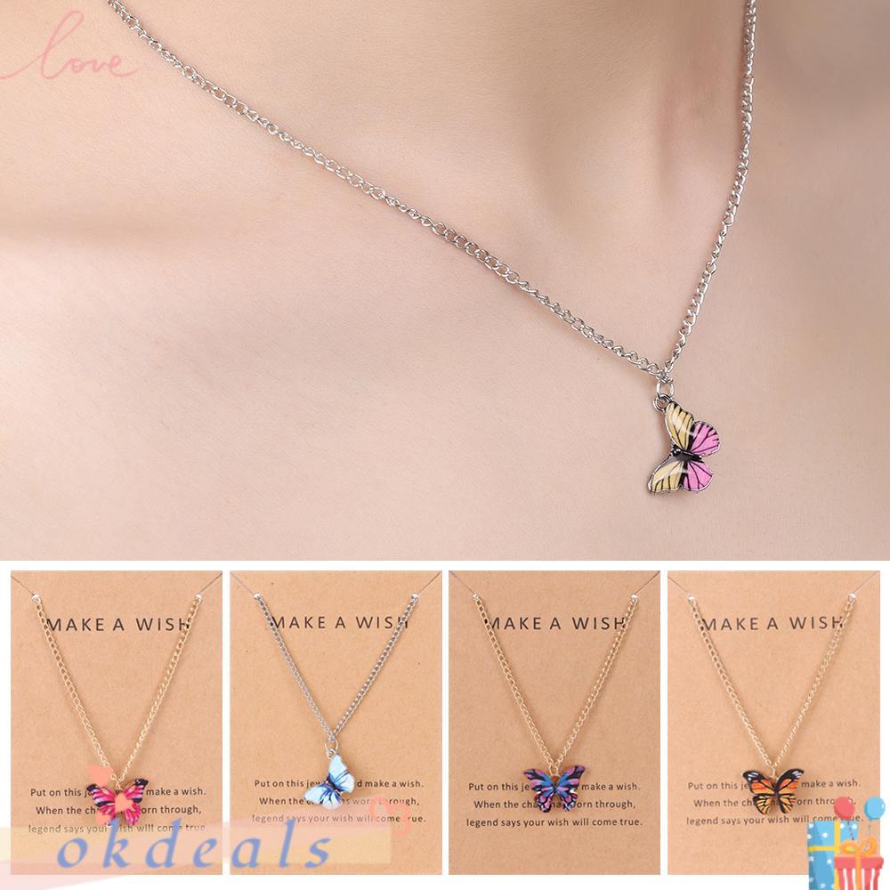Vòng cổ Mặt Hình Bướm Dễ Thương Dành Cho Nữ