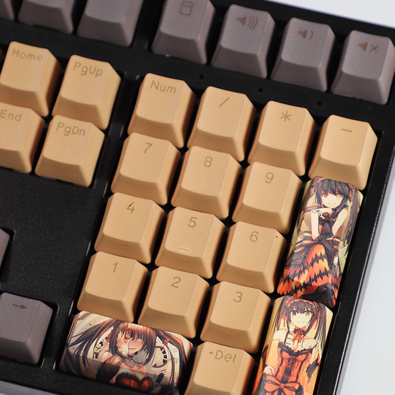 Tokisaki Kurumi Keycap Cherry Profile DATE A LIVE Theme Keycap Anime PBT Dye Thăng hoa Bàn phím cơ Truyền ánh sáng Keycap