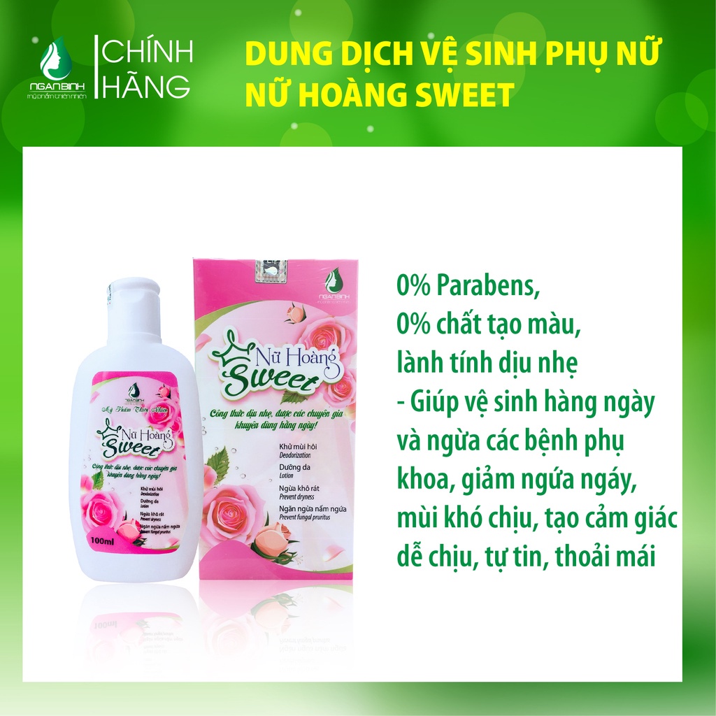 Nữ hoàng Sweet giảm ngứa, làm hồng se khít, loại bỏ mùi hôi vùng kín