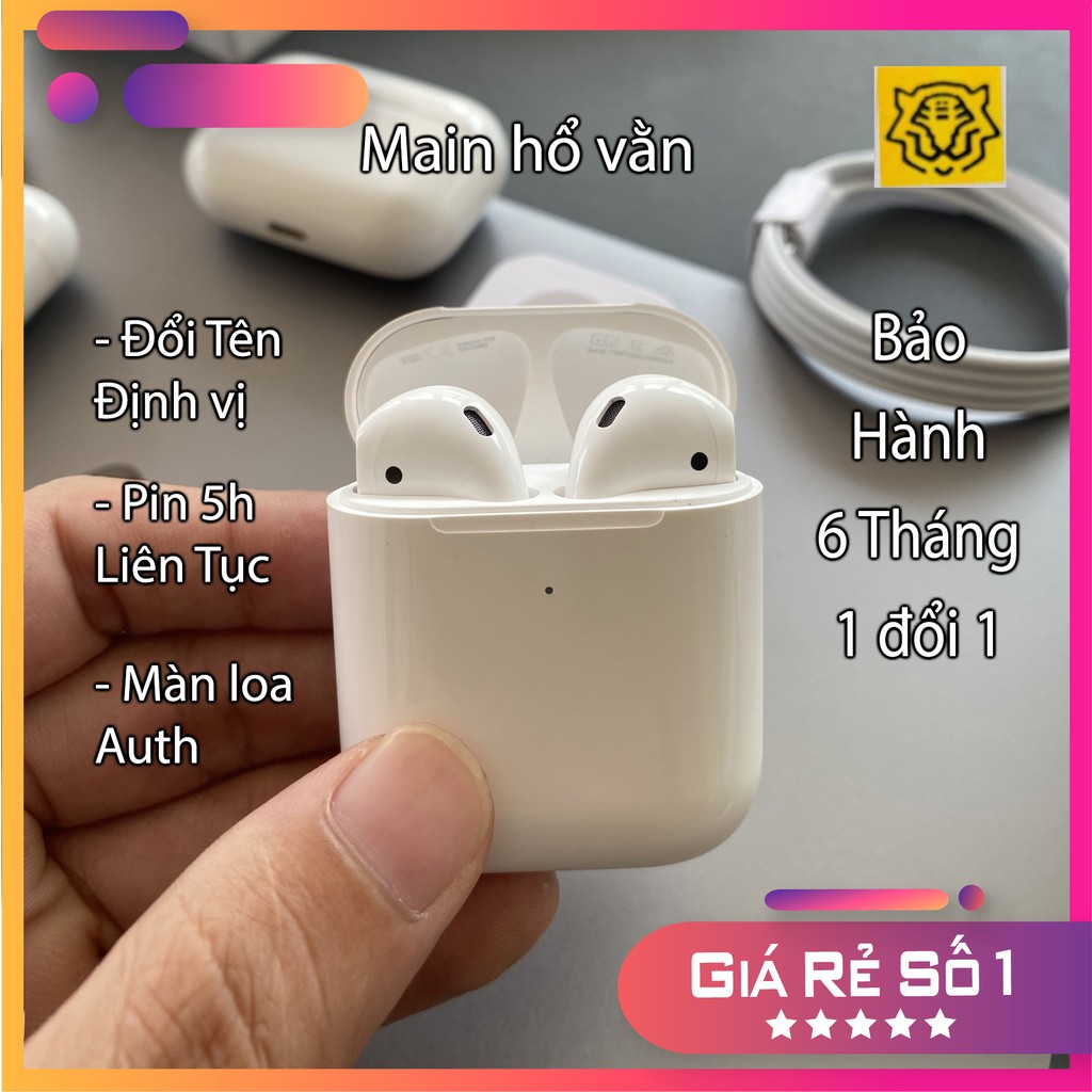 Tai Nghe TWS AirPod 2 Siêu Cấp [Chip Louda 1562M] Pin 5h Liên Tục 💕  Tặng Kèm Case Trị Giá 80K