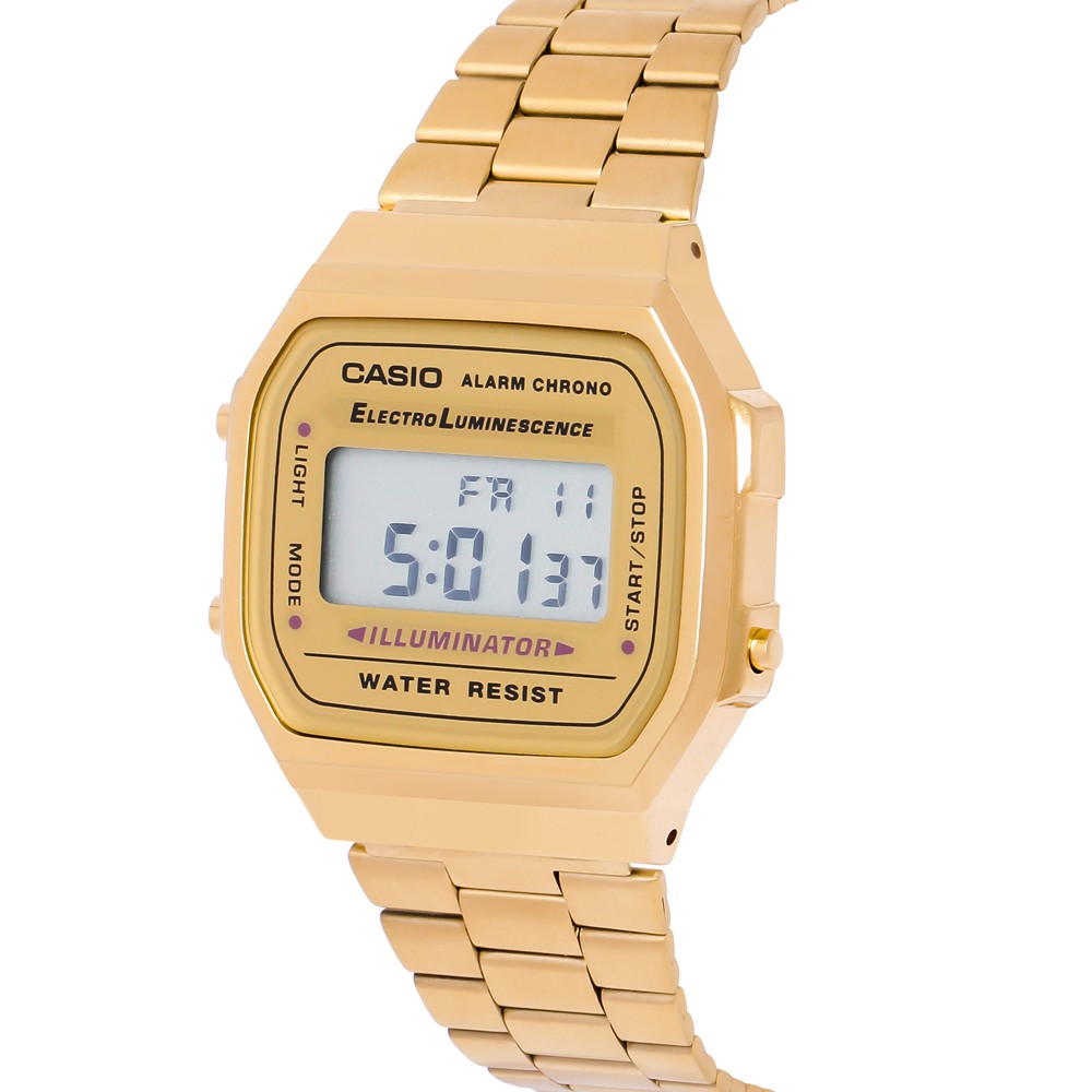 Đồng hồ nam dây kim loại Casio chính hãng A168WG-9WDF - Thép không gỉ - Kháng nước