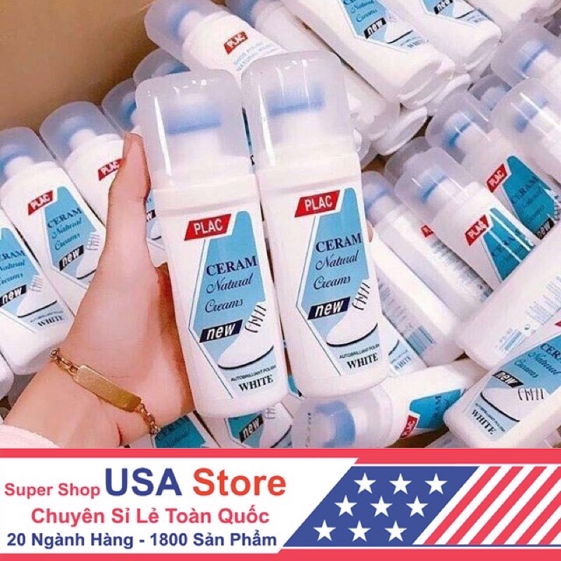 Chai Cọ Tẩy Trắng Giày Sneaker Đầu Chổi - Lọ Nước Đánh Tẩy Trắng Vết Ố - Dung Dịch Chà Giặt Khô Làm Sạch Vết Bẩn