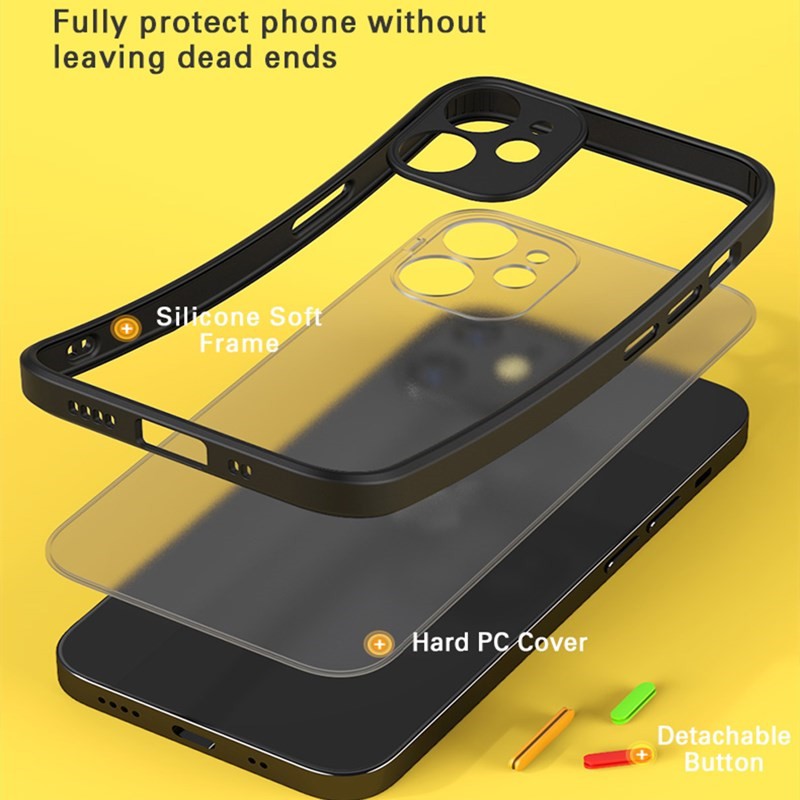 Ốp điện thoại silicone dẻo trong suốt chống sốc cho IPHONE 11 PRO MAX 6 6S 7 8 PLUS X XS MAX XR