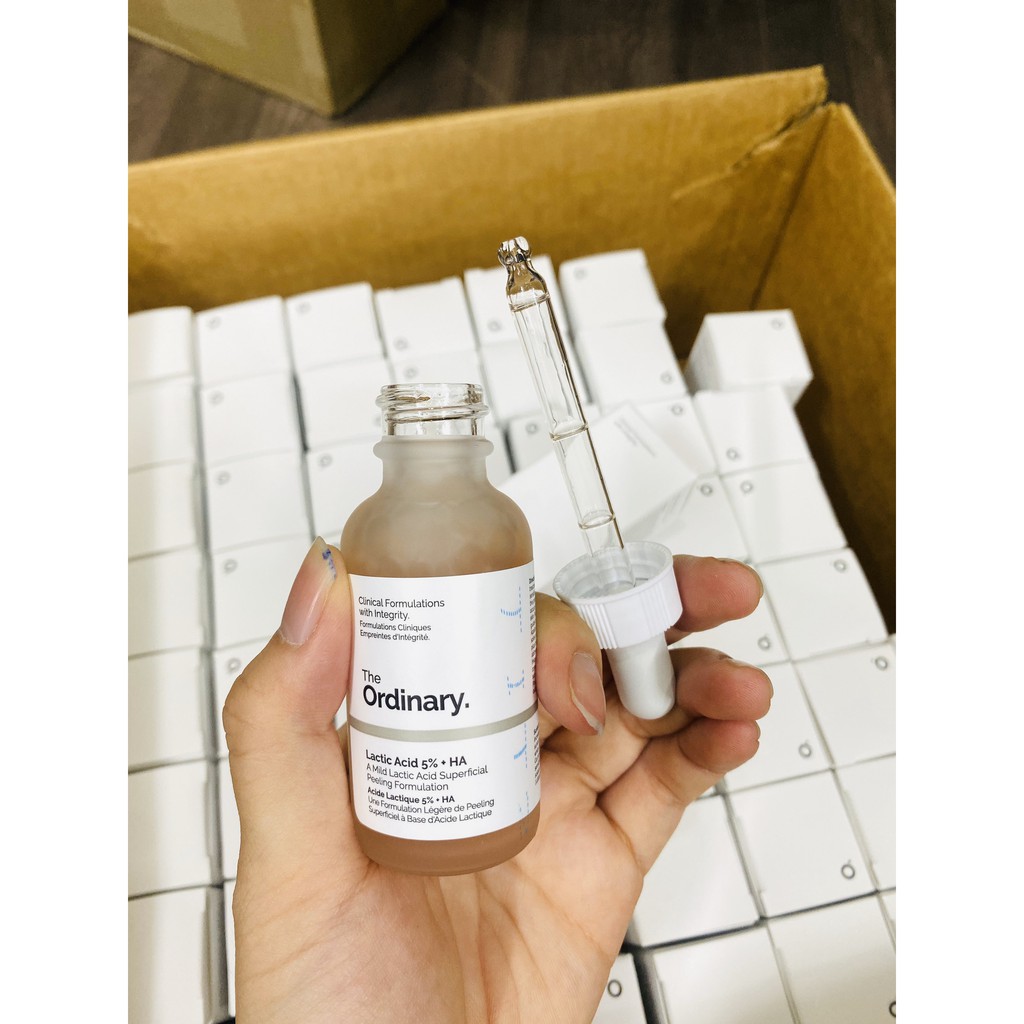 Made in Canada The Ordinary Lactic Acid 5 - 10% + HA - Serum sáng da, hỗ trợ giảm thâm 30ml