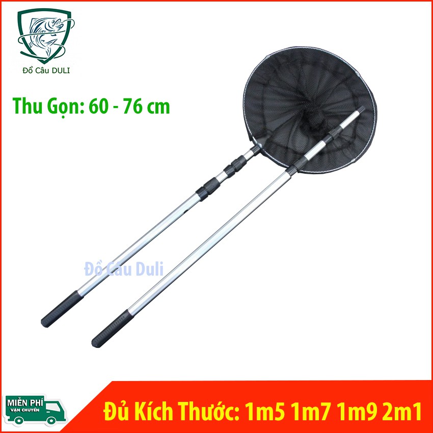 Xả hàng  Vợt Cá Gấp Gọn Vành Tròn nhôm 1m5 - 2m1 KK-3