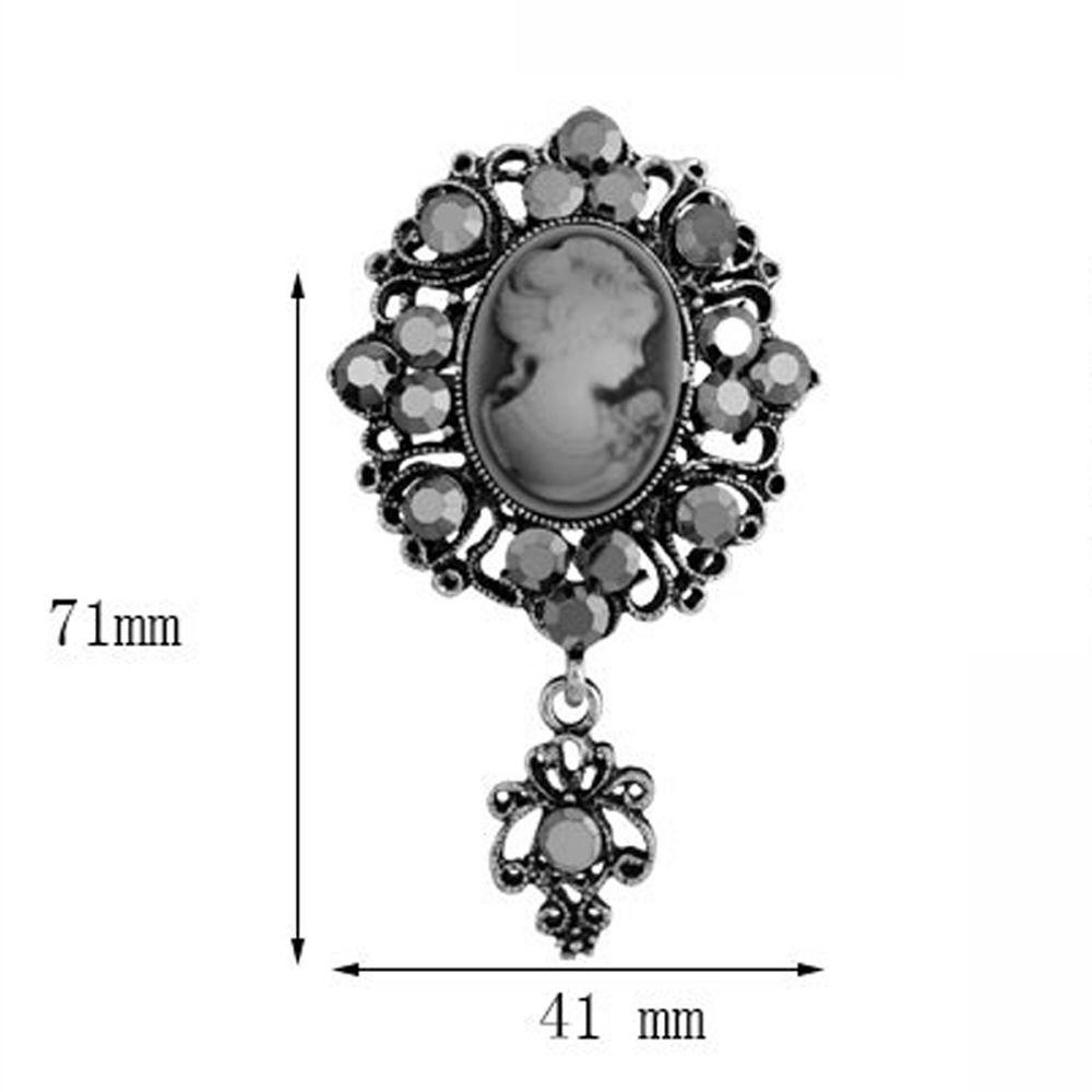 Ghim Cài Áo QQMALL Cameo|Trang Sức Cổ Điển Quà Tặng Victorian