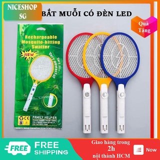 Vợt bắt muỗi sạc điện có đèn led chiếu sáng chất liệu nhựa cách điện - EL0102