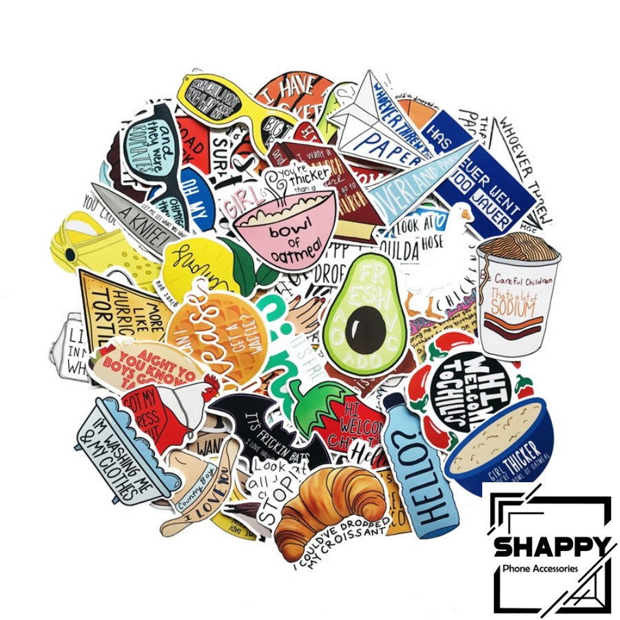 Sticker Dán VINE PVC Chống Thấm Nước | Dán Laptop - Dán Nón Bảo Hiểm - Dán Xe - Dán Vali [Shappy Shop]