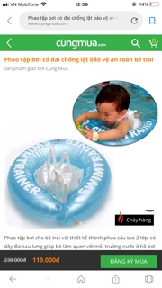 Phao tập bơi chống lật