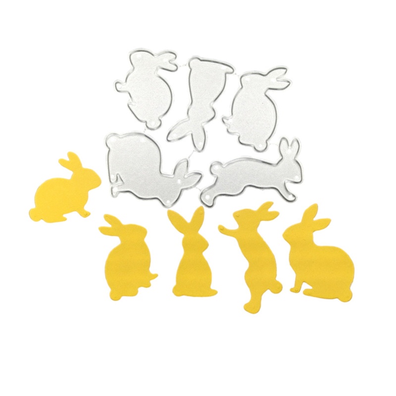 Khuôn Cắt Giấy 5 Trong 1 Hình Thỏ Phục Sinh