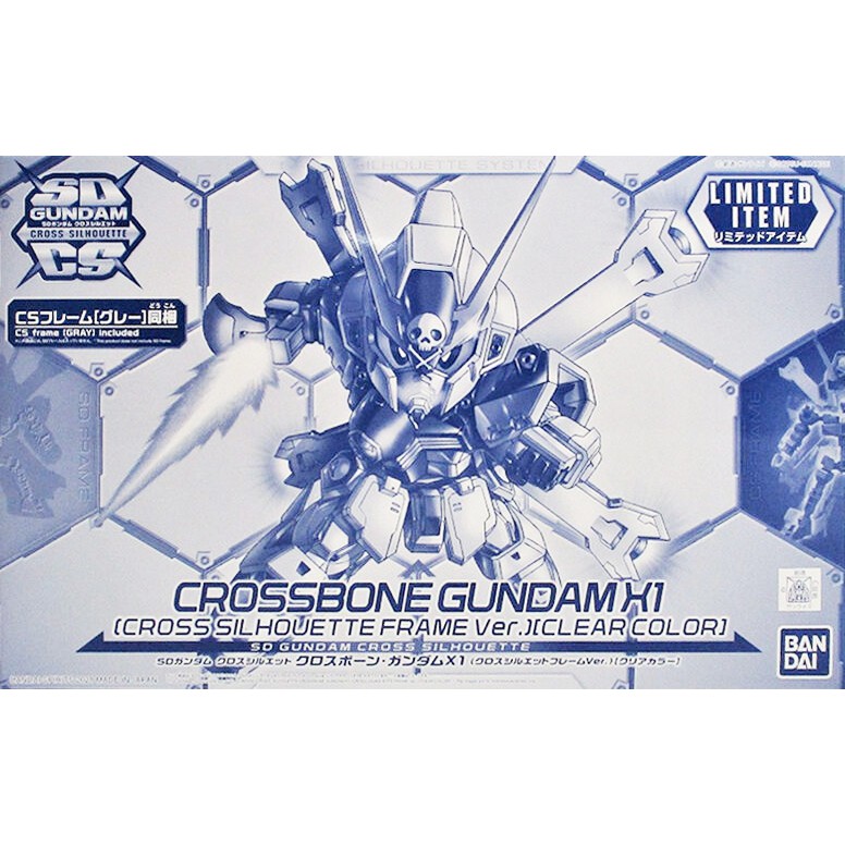 Mô Hình Gundam SD Crossbone X1 Clear Color P-Bandai SDCS Cross Silhouette Đồ Chơi Lắp Ráp Anime Nhật