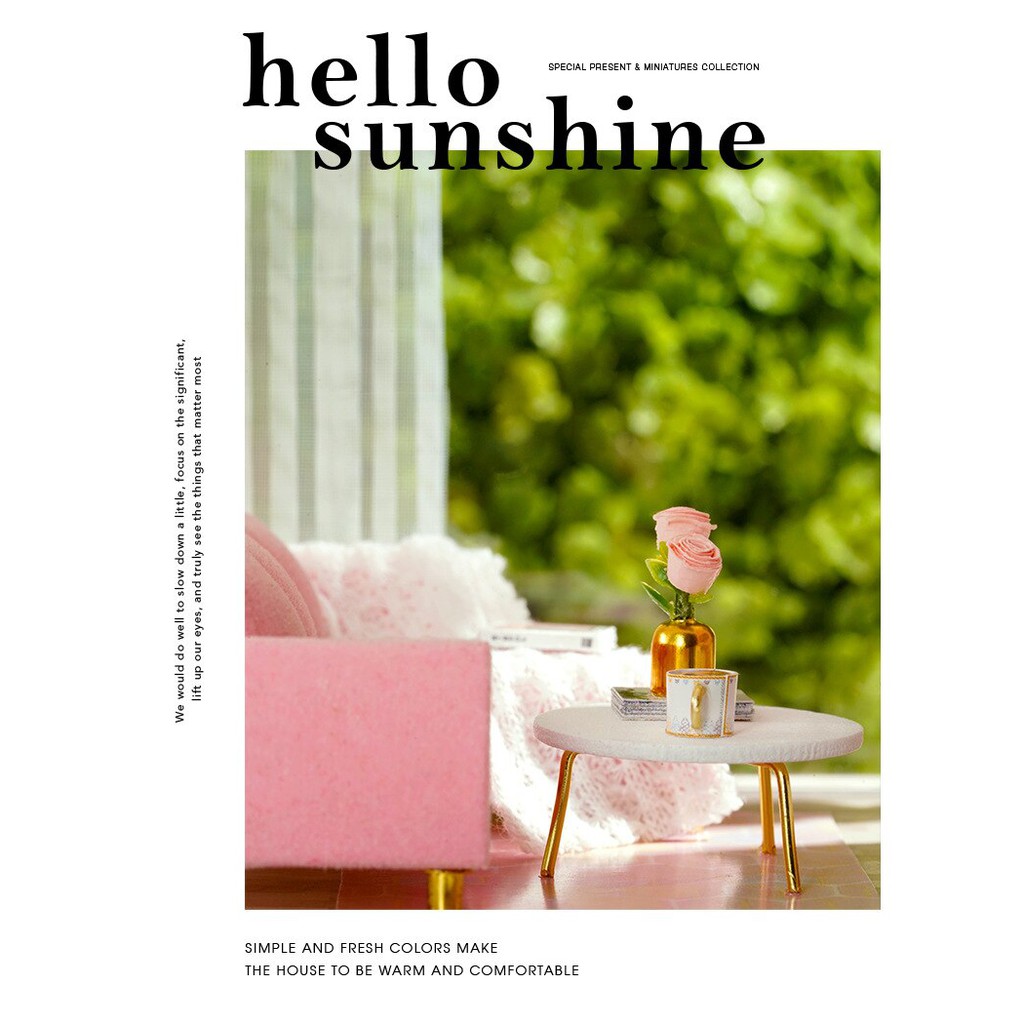 Mô Hình Nhà Gỗ Búp Bê DIY: Ngôi Nhà Sưởi Ấm Trái Tim - QL003 Tặng Keo Rán