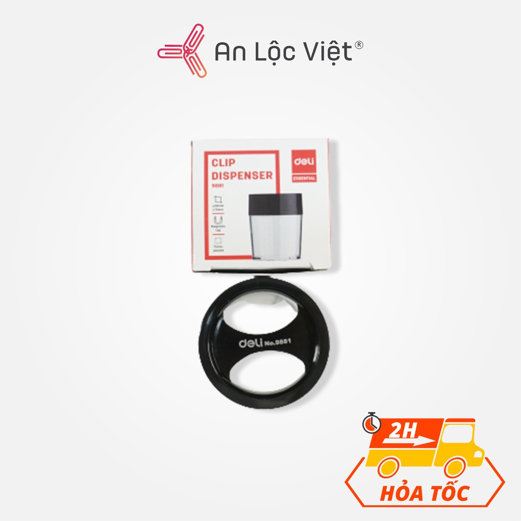 Hộp đựng kim kẹp Deli nam châm 9881