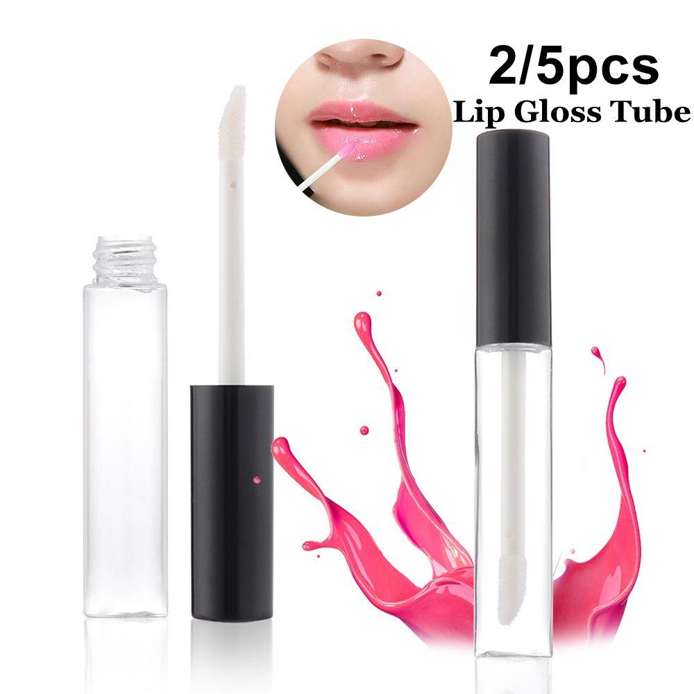 Set 2 / 5 Ống Đựng Son Bóng Mini Kèm Cọ Tiện Dụng DIY
