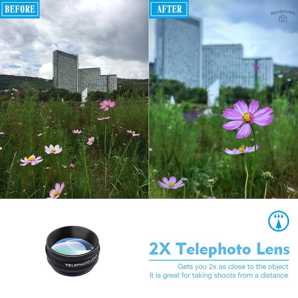 Bộ Lens Mở Rộng Góc Chụp Kẹp Camera Điện Thoại 10 Trong 1 Kèm Bộ Phụ Kiện