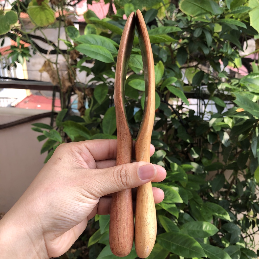 Muôi xới cơm cán tròn bằng gỗ tự nhiên - chiu nhiệt độ cao - HAHANCO