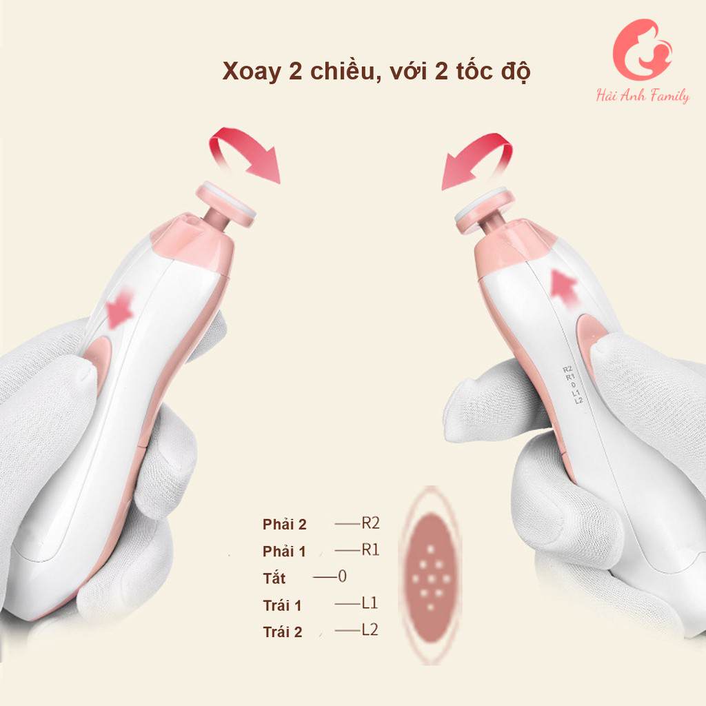 Máy mài móng, cắt móng tay điện đa năng cho bé