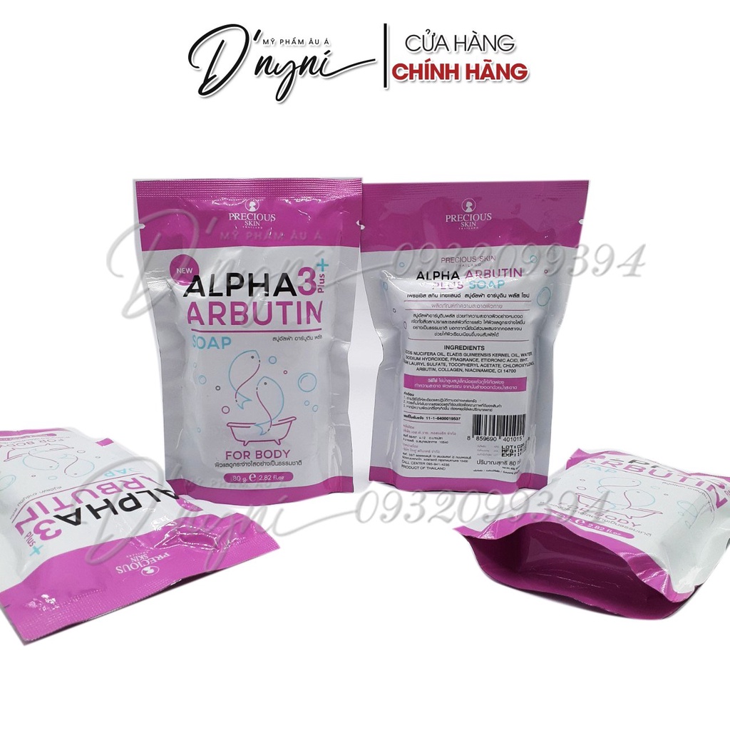 Soap Xà Phòng Tắm Trắng Da Body ALPHA ARBUTIN 3+ Plus 80g - Thái Lan