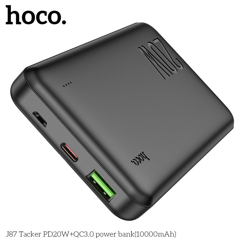 Sạc Dự Phòng PD 20w Và QC 3.0. Hoco J87 10000MAH , Cổng Sạc Type-c Sạc Đảo Chiều