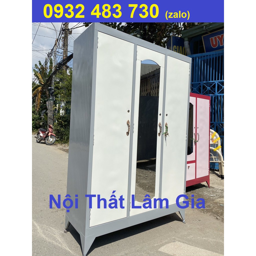 Tủ sắt quần áo giá rẻ - tủ sắt 3 cánh hcm