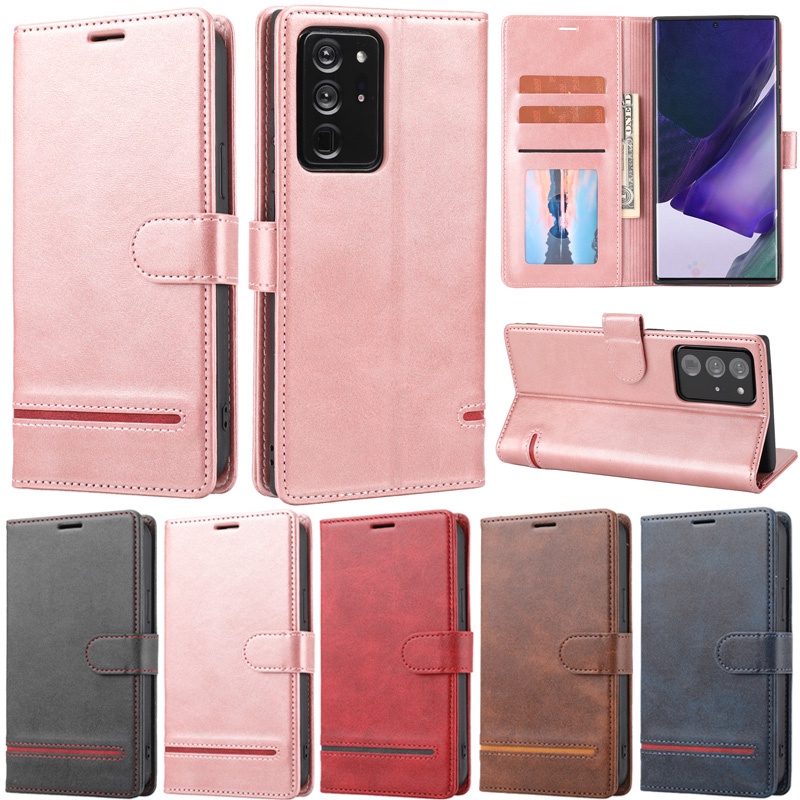 Bao Da PU Điện Thoại Dạng Ví Sang Trọng Cho Samsung Galaxy Note 20 Ultra A50 A70 A10 A20 A30 A50S A30S A70S Note 10 + Note 9 Note 8 Ốp