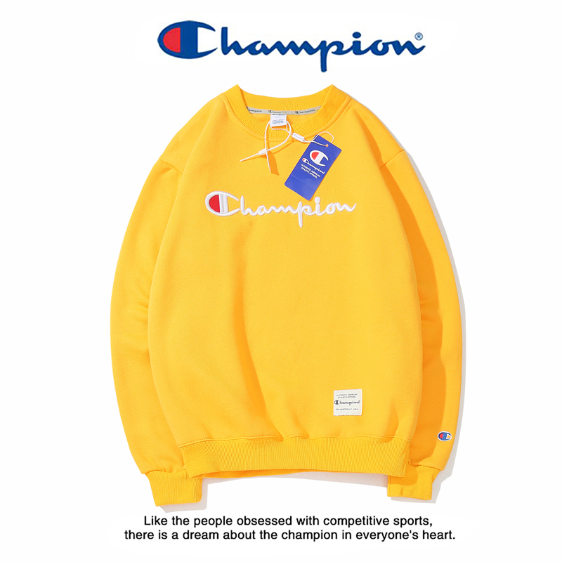 Áo nỉ dài tay dáng rộng thêu logo Champion thời trang C08926