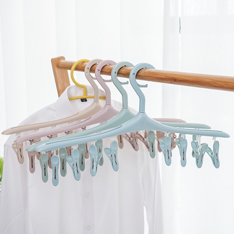 Multifunctional Hanger Plastic Windproof Clip For Underwear Sock Clothes Drying Racks 1pc