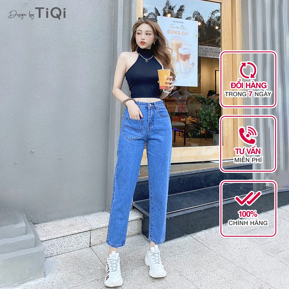 Quần Baggy Jean Nữ Lưng Cao Tôn Dáng  TiQi Jeans B1-192