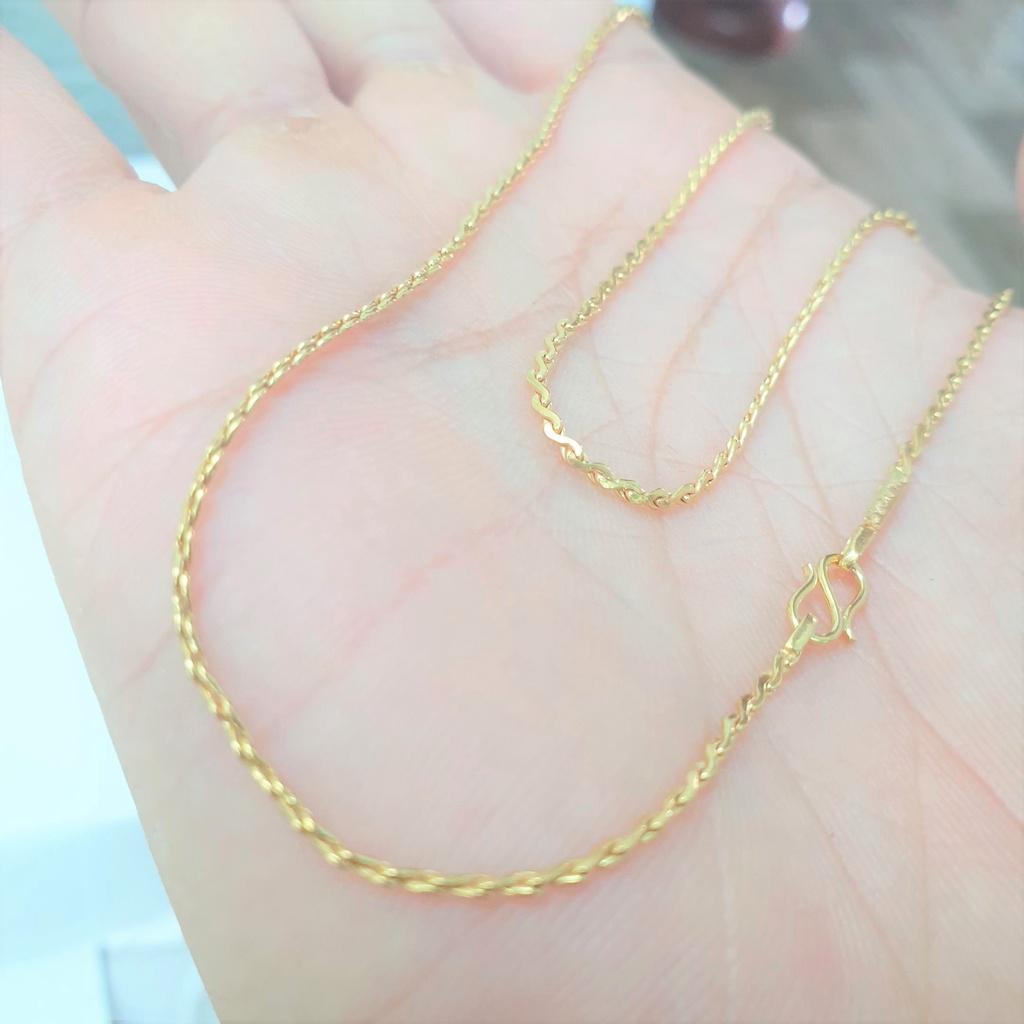 Dây Chuyền Nữ Dập Khít Kiểu Đơn Giản-Dùng lâu dài tắm rửa thoải mái không phai