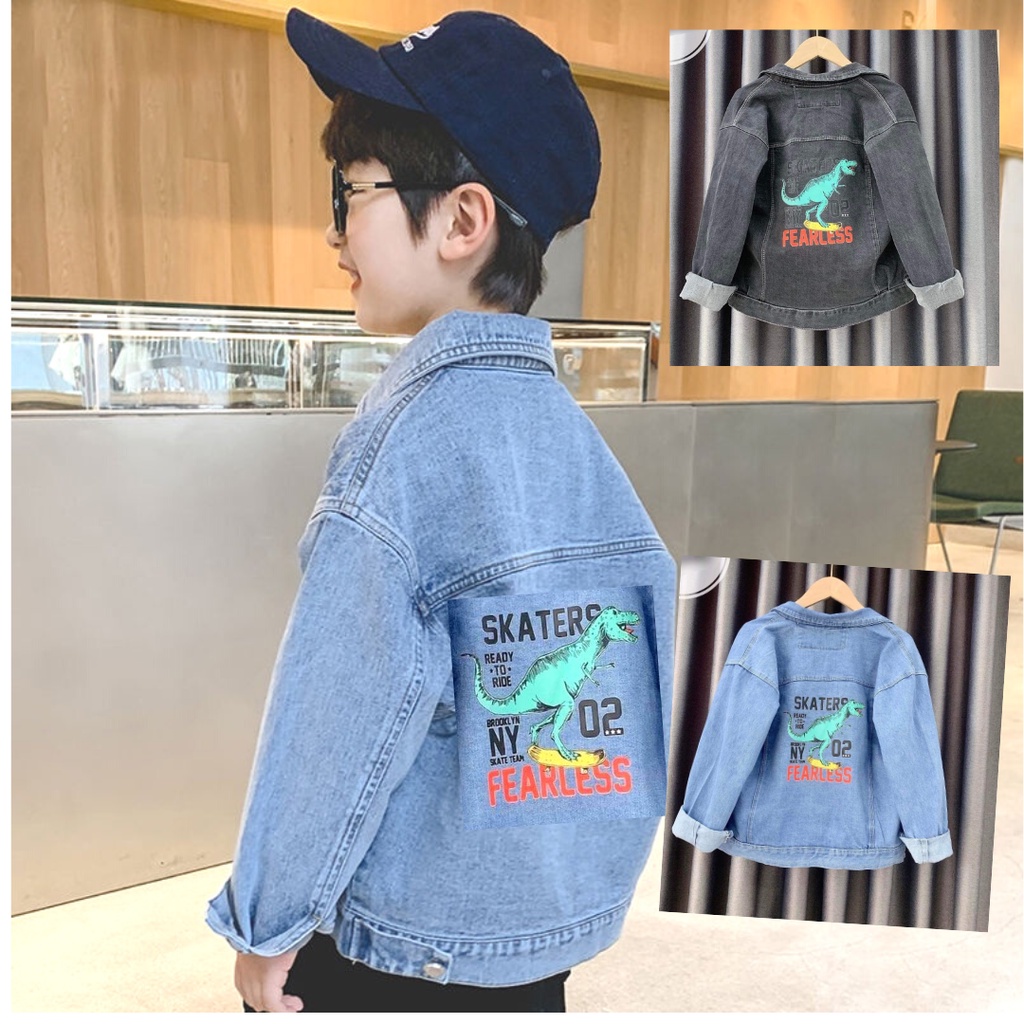 Áo khoác jeans cao cấp thời trang cho bé trai/gái size nhỡ, đại