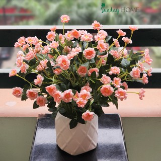 Hoa lụa, hoa giả để bàn, trang trí phòng khách, hoa Trà