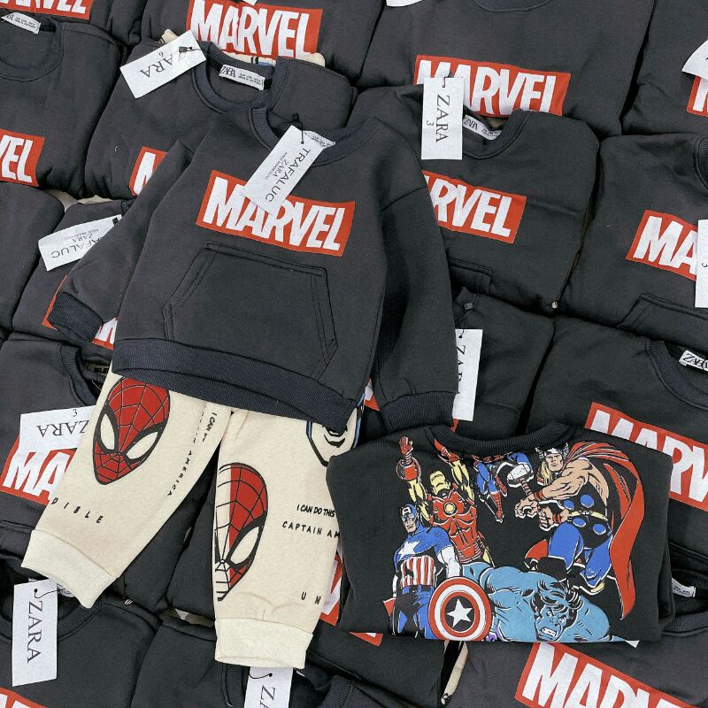 BỘ NỈ HÌNH SIÊU ANH HÙNG CHO BÉ