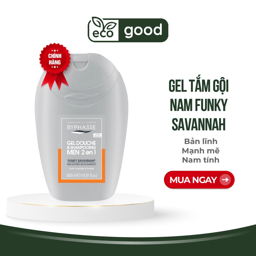 Sữa Tắm 2 in 1 Cho Nam Byphasse Men Shower Gel- Shampoo Funky Savannah_50 thumbnail