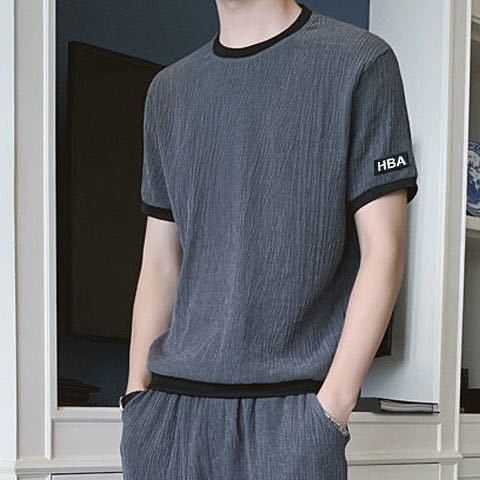 Bộ quần ngắn và áo thun thể thao dáng rộng thời trang mùa hè cho nam cỡ đến 6XL