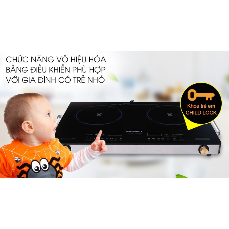 Bếp hồng ngoại đôi Sanaky SNK-203HGNW