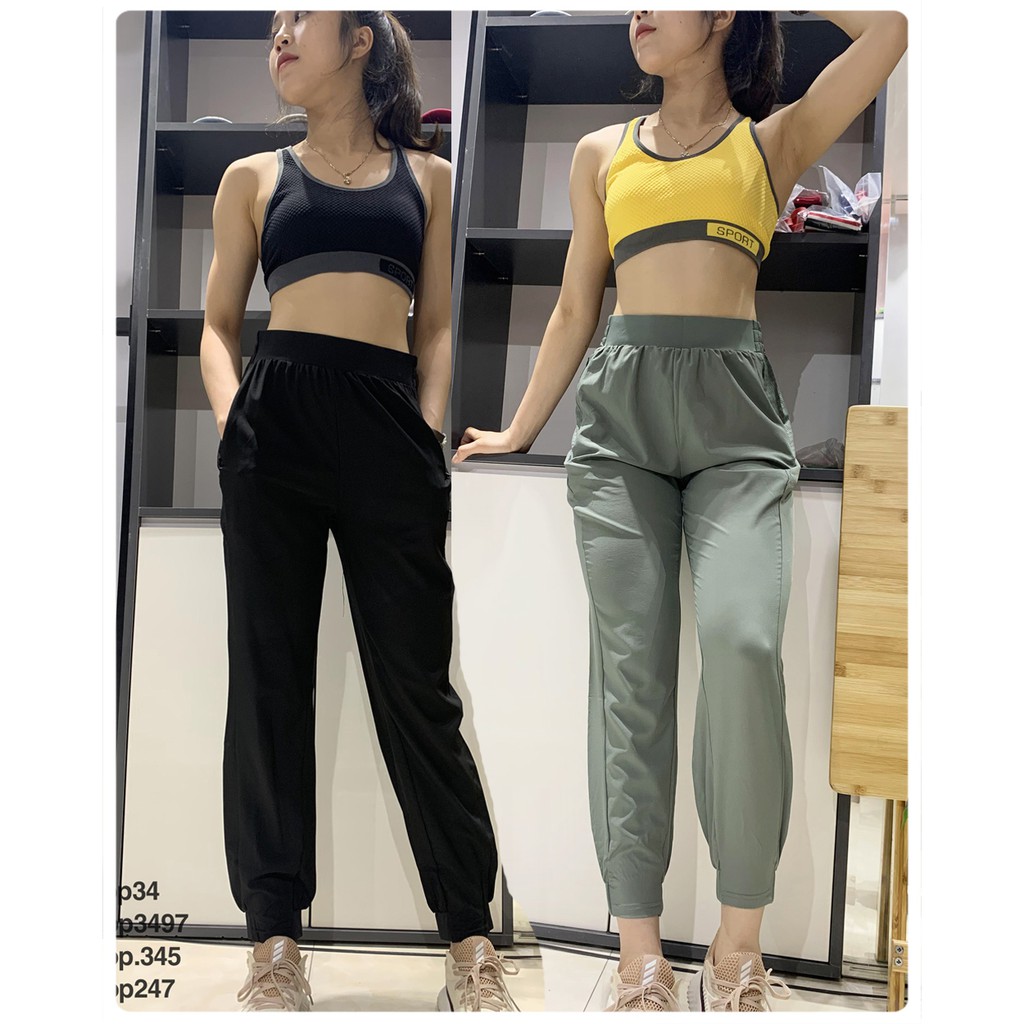 Quần jogger Nữ tập GYM- ZUMBA loại khóa túi
