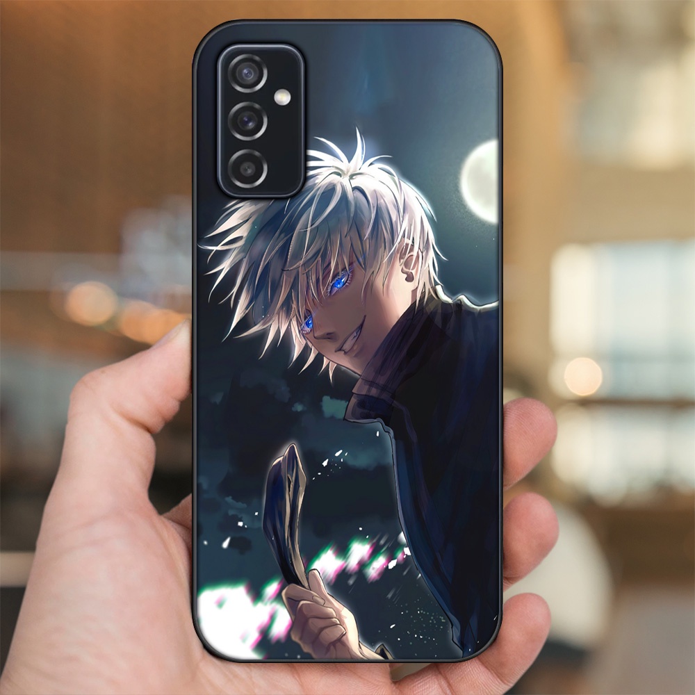 Ốp lưng Samsung M52 viền đen in hình Satoru Jujutsu Kaisen