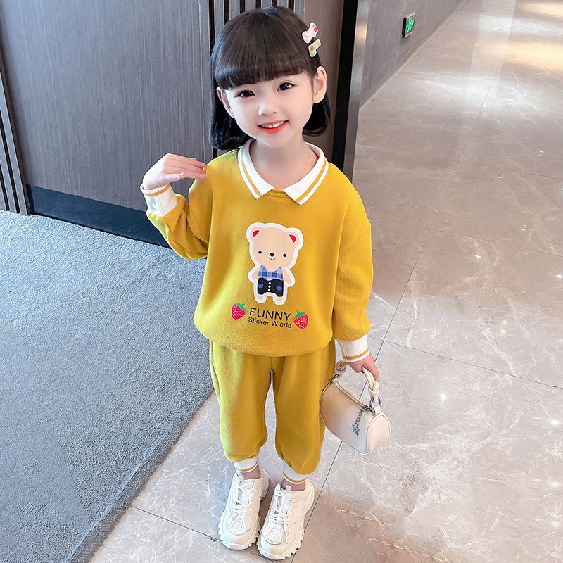 [Babycat] Hàng Có Sẵn Bộ Đồ Thể Thao Hai Mảnh Phong Cách Nhật Bản Hàn Quốc Thời Trang Xuân Thu Cho Bé Gái