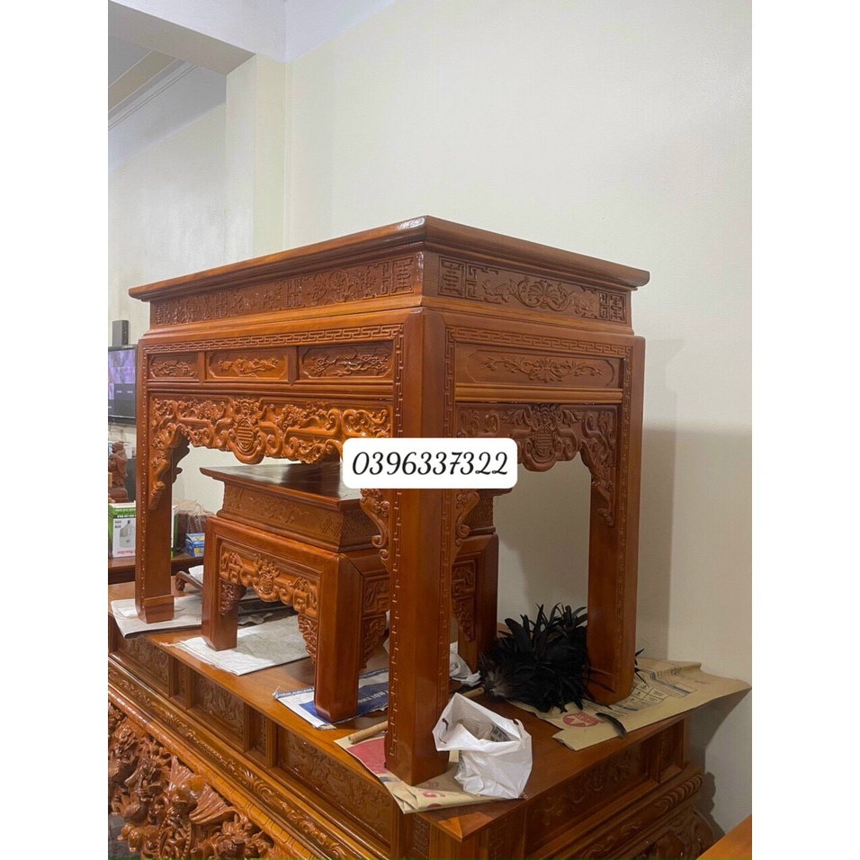 Cặp án thờ Gỗ Sồi Nga 100% Sơn PU cao cấp kt 153cm