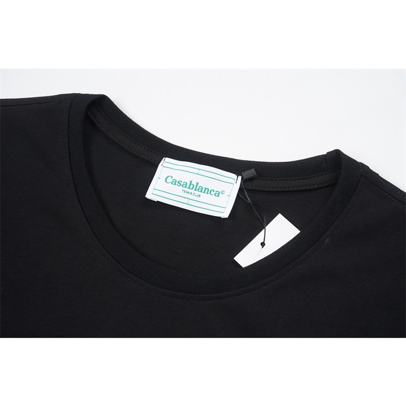 Áo Thun Cotton Tay Ngắn In Chữ Casablanca Plus Size Cho Nam Nữ