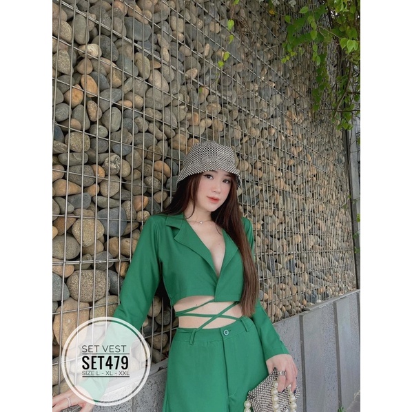 Bigsize Set vest SET479