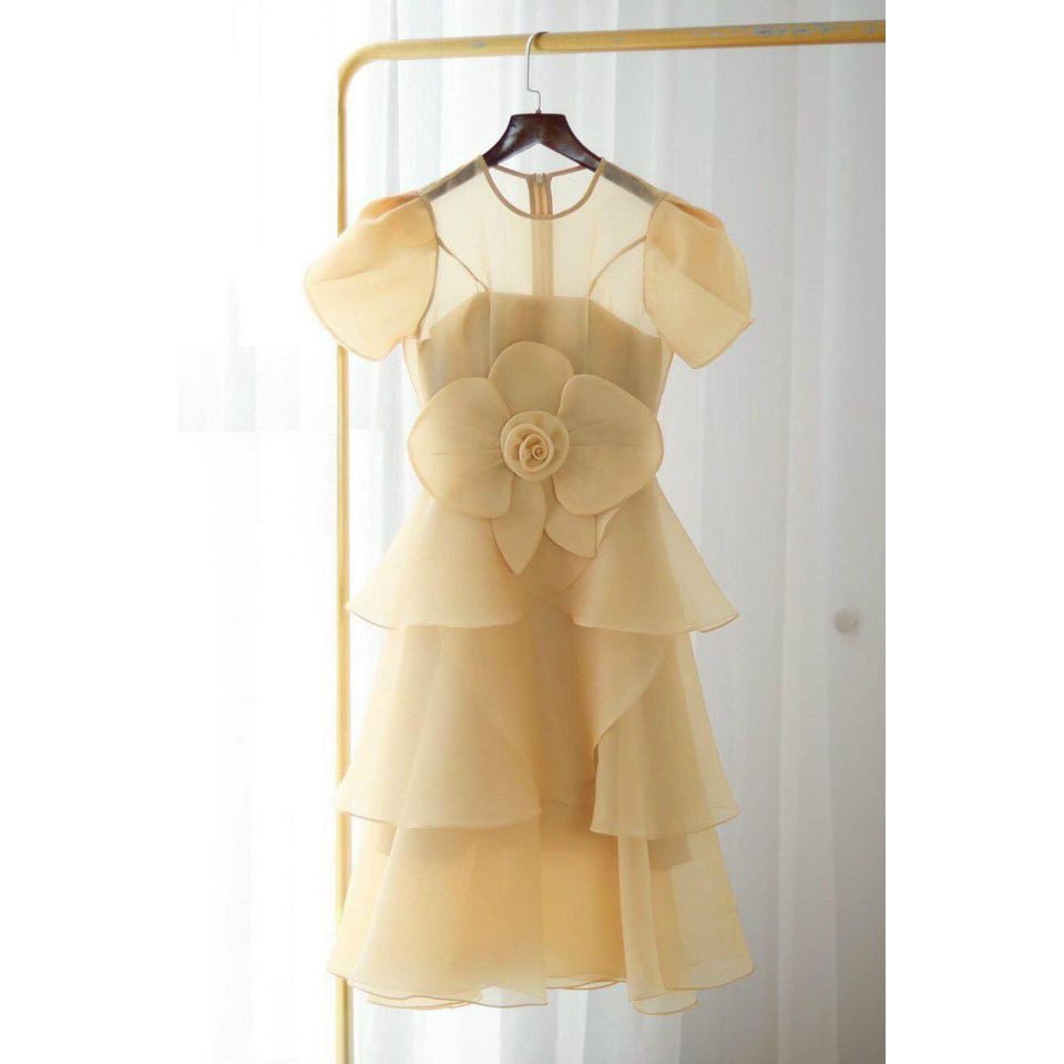 Đầm xoè xếp tầng hoa eo Siêu Xinh - Size M/L đến 57kg -MS101V640MM MM